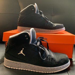NIKE JORDAN YOUTH FLIGHT BLACK GREY HIGH TOP